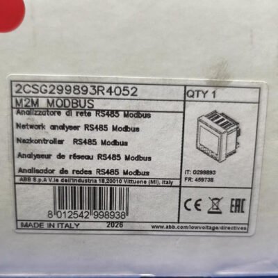 ABB M2M MODBUS Power Analyzer 2CSG299893R4052