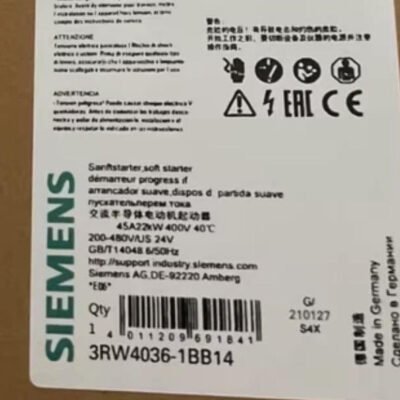 SIEMENS SIRIUS soft starter 3RW4036-1BB14