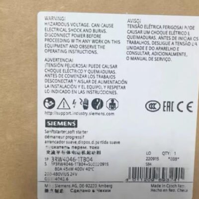 SIEMENS SIRIUS soft starter 3RW4046-1TB04