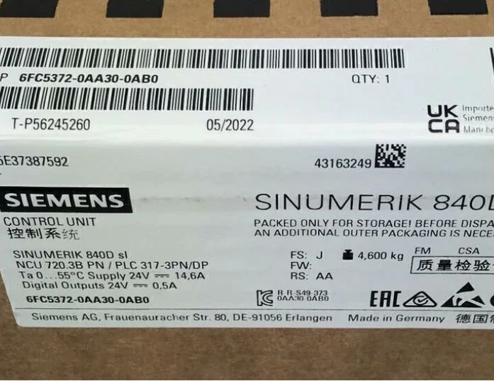 6FC5372-0AA30-0AB0 Numeric Control Unit By SIEMENS 1 6FC5372-0AA30-0AB0 Numeric Control Unit By SIEMENS