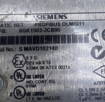 SIEMENS 6GK1503-2CB00 Profibus OLM Optical Link Module