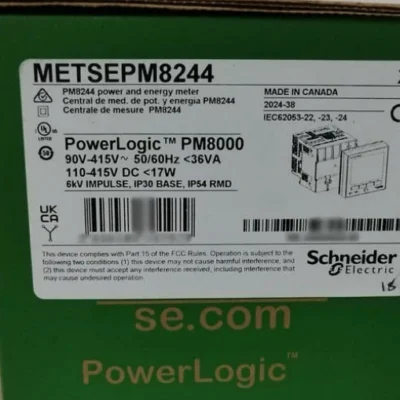 Schneider Electric 3 Phase LCD Energy Meter Type Electromechanical METSEPM8244