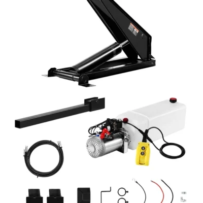 Uimoso 8/10 Ton Dump Trailer Hydraulic Scissor Hoist Kit with 12V Hydraulic Pump
