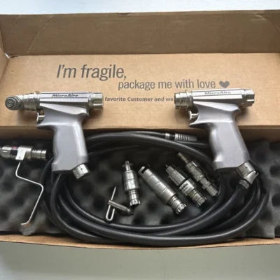 Zimmer MicroAire PowerMaster Pneumatic Power Saw, Drill, 7100 Attachments & Hose