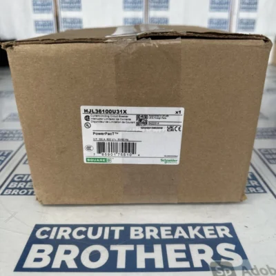 Square D HJL36100U31X 100 Amp 600V 3 Pole PowerPact Circuit Breaker-Warranty New