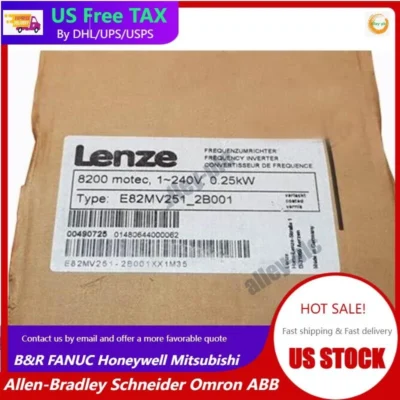 E82MV251_2B001 NEW LENZE E82MV251-2B001 Inverter 8200 Motec 0.25kW E82MV2512B001