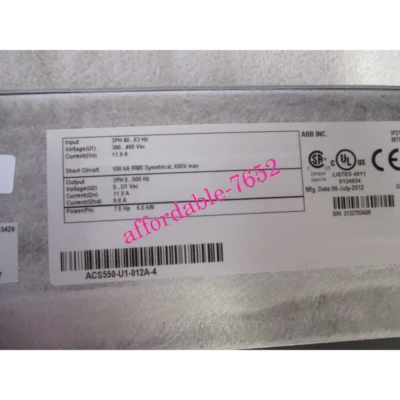 ACS550-U1-012A-4 ABB ACS550 AC Driver 7.5HP 380-480V Brand New Box DHL or FedEX