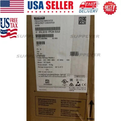 New Siemens 6SL3210-1PE24-5UL0 SINAMICS PM240-2 Unfiltered 6SL3 210-1PE24-5UL0