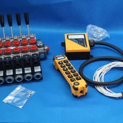 HYDRAULIC VALVE 6 SECTION VALVES 120 l/min 32gpm 12V REMOTE RADIO HIGH QUALITY