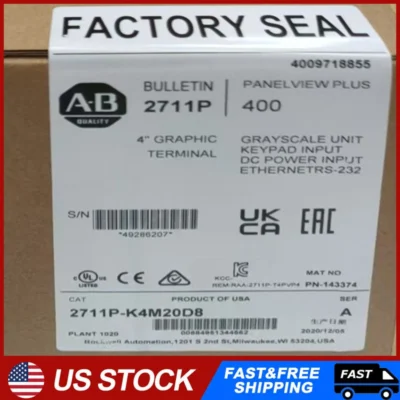 NEW Sealed Allen-Bradley 2711P-K4M20D8 SER A PanelView Plus 400 Graphic Terminal