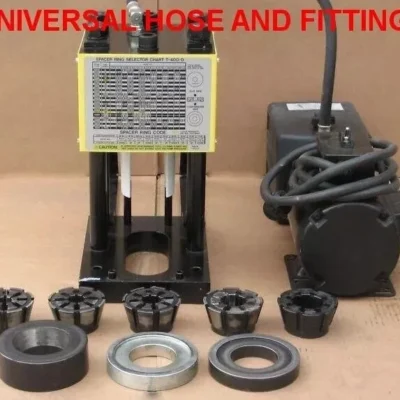 WEATHERHEAD HYDRAULIC HOSE CRIMPER T-400 MACHINE W/ PUMP AND DIE RECONDITIONED