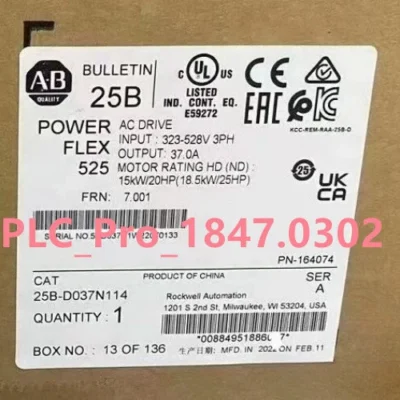 NEW Allen-Bradley 25B-D037N114 PowerFlex 525 18.5kW (25Hp) AC Drive 3 Phase