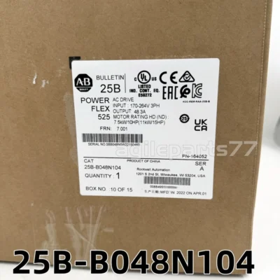 AB 25B-B048N104 Powerflex AC Drive 25BB048N104 7.5kW 10Hp New factory Sealed TX