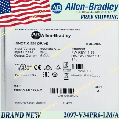 AB 2097-V34PR6-LM/A Brand New Sealed Kinetex350 Servo Driver 2097 V34PR6 LM serA