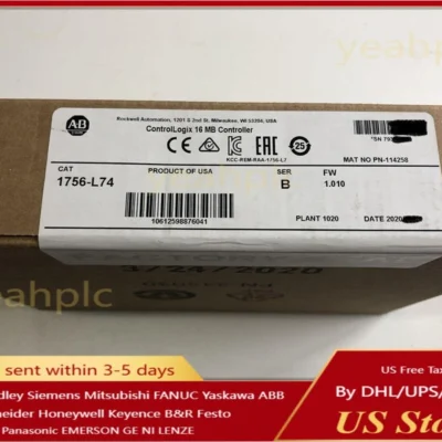 New Allen-Bradley 1756-L74 Ser B 16M Controller ControlLogix 5574 Processor AB
