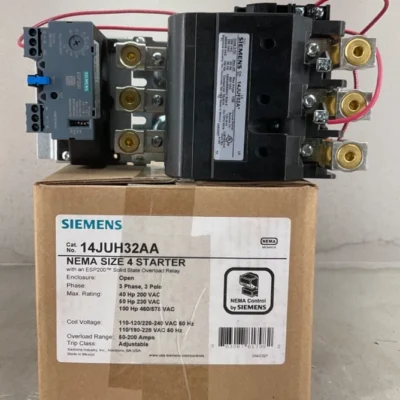 NEW SIEMENS 14JUH32AA STARTER NEMA SZ 4 3PH 3P 110-120/220-240V 75D70131A COIL