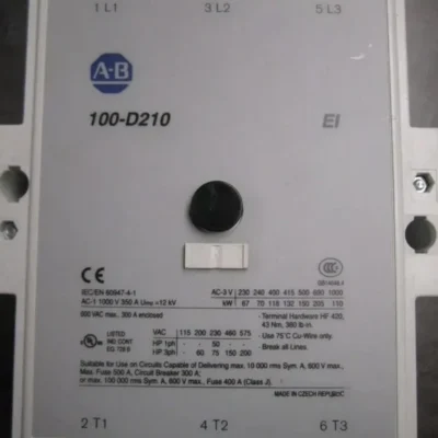 100-D210 ALLEN BRADLEY CONTACTOR 100-D210ED11 110...130V 50/60HZ AUTHENTIC NEW