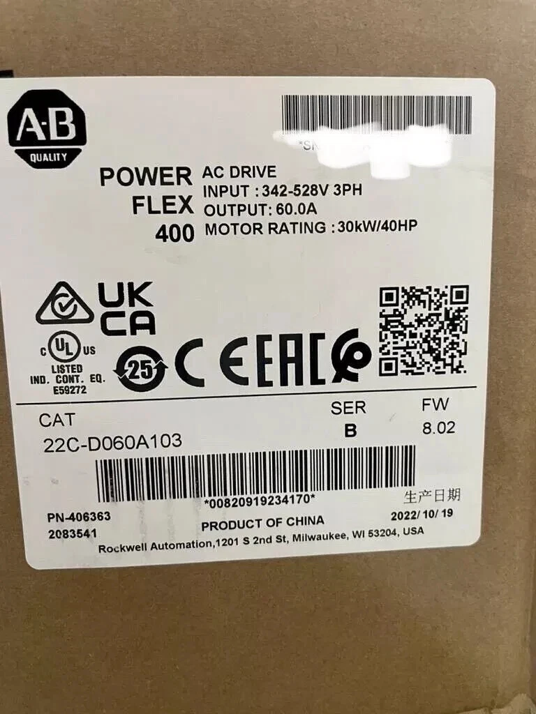 Allen Bradley 22C-D060A103 400 AC Drive 1 Allen Bradley 22C-D060A103 400 AC Drive