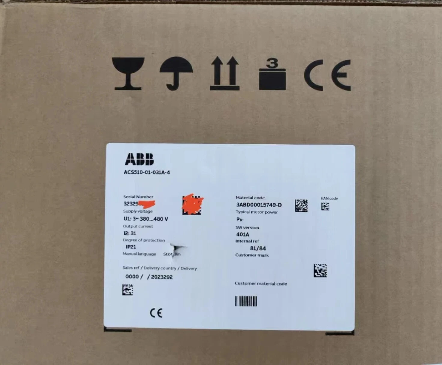 ABB ACS510-01-031A-4 frequency converter 1 ABB ACS510-01-031A-4 frequency converter