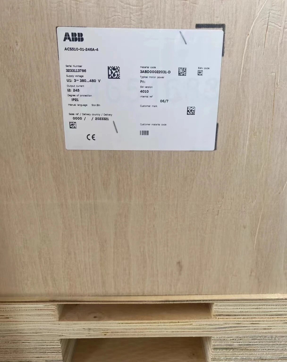 ABB ACS510-01-246A-4 frequency converter 1 ABB ACS510-01-246A-4 frequency converter