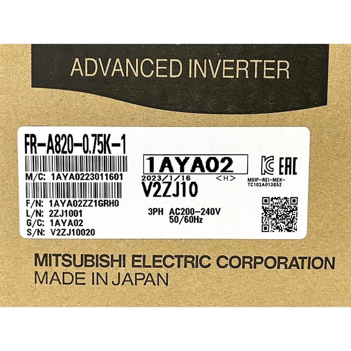 MITSUBISHI FR-A820-0.75K-1 Inverter 1 MITSUBISHI FR-A820-0.75K-1 Inverter