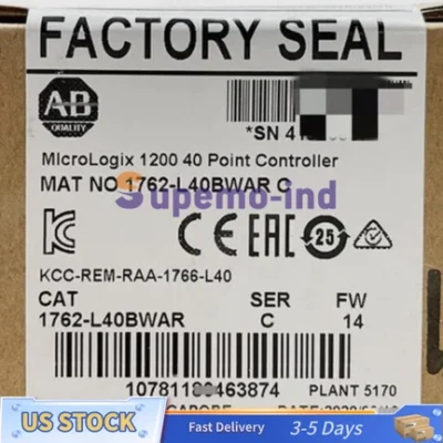 Allen-Bradley 1762-L40BWAR MicroLogix 1200 40 Point Controller 1762L40BWAR New