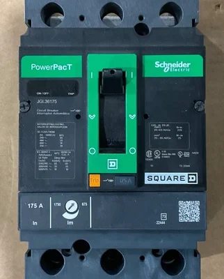 NEW Square D JGL JGL36175 3 Pole 175 Amp 600V PowerPacT Circuit Breaker NTO