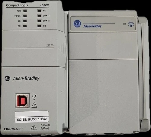 Allen Bradley 1769-L30ER + 1769-PA2+1769-ECR CompactLogix with power supply 1 Allen Bradley 1769-L30ER + 1769-PA2+1769-ECR CompactLogix with power supply