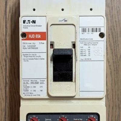 Cutler Hammer HJD3250F 250A 3P Circuit Breaker with 250A Trip NEW OUT OF BOX