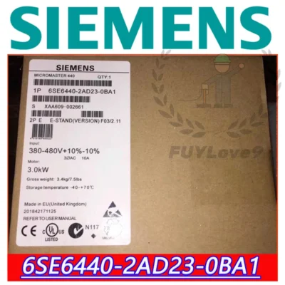 high quality Siemens 6SE6440-2AD23-0BA1 6SE6 440-2AD23-0BA1 New, Fast delivery