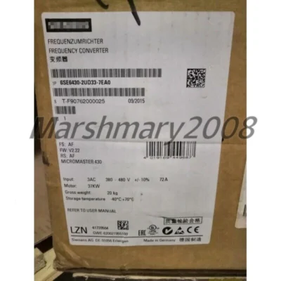 6SE6 430-2UD33-7EA0 NEW SIEMENS 6SE6430-2UD33-7EA0 MICROMASTER 430 380-480 V