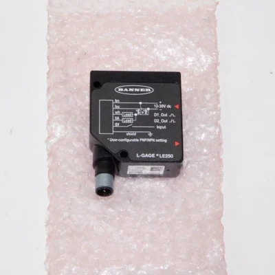 New Banner LE250DQ 94200 L-GAGE LE250 Laser Displacement Sensor FNFP 100-400mm