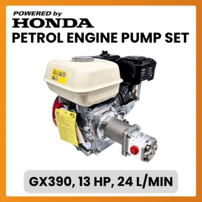 Honda GX390 Petrol Engine Hydraulic Pump Set, 13HP, 24 L/min, Mobile System