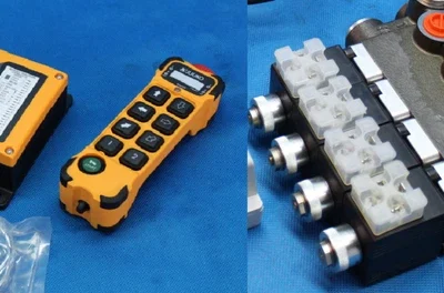 radio control juuko 800 8 buttons with hydraulic valve 4 spool 80 l/min 12VDC