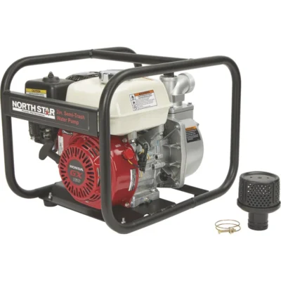 NorthStar Self-Priming Semi-Trash Water Pump, 2in. Ports, 10,010 GPH, 5/8in.