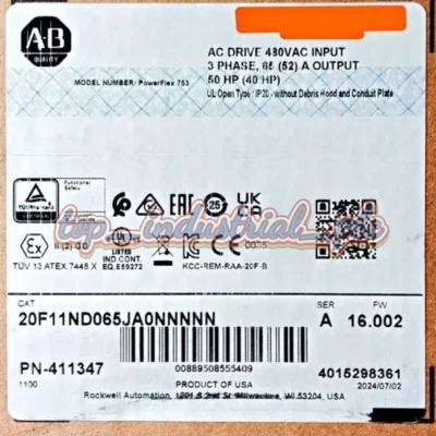 20F11ND065JA0NNNNN AB 20F11ND065JA0NNNNN PowerFlex 753 AC Drive Original Box