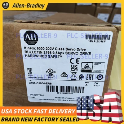 New Sealed 2198-C1004-ERS kinetix 5300 servo drive safety Module Allen-Bradley