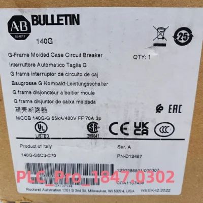 Brand New Allen-Bradley 140G-G6C3-C70 Circuit Breaker SER A Fast delivery
