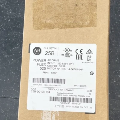 Allen Bradley 25B-D010N104 /A Powerflex 525 AC Drive 5HP SEALED Genuine Fast