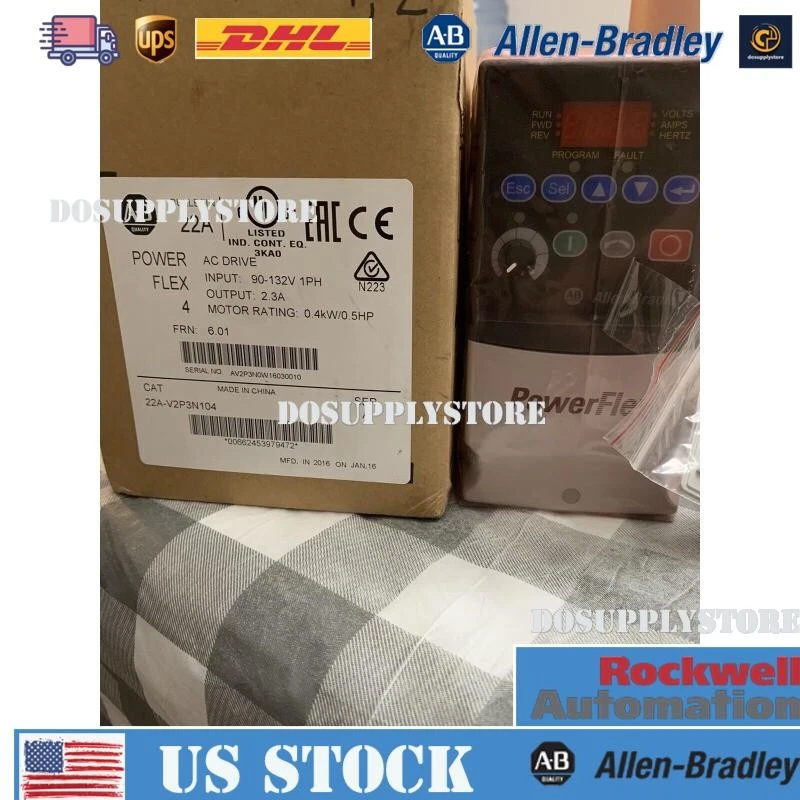 Allen-Bradley 22A-V2P3N104 PowerFlex. New IN Box PLC 22AV2P3N104 US Free Tax 1 Allen-Bradley 22A-V2P3N104 PowerFlex. New IN Box PLC 22AV2P3N104 US Free Tax