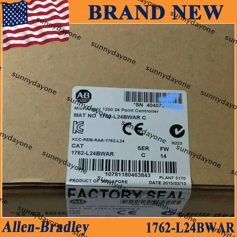 New Factory Sealed AB 1762-L24BWAR SER C MicroLogix 1200 24 Point Controller 1 New Factory Sealed AB 1762-L24BWAR SER C MicroLogix 1200 24 Point Controller