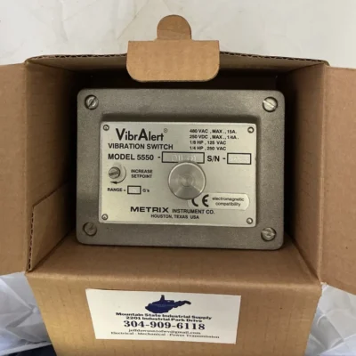 Metrix 5550-011-01 Vibralert Vibration Switch 480VAC 250VDC 15A FREE SHIPPING