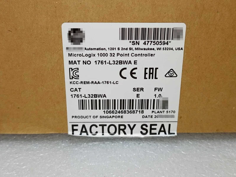 Allen Bradley 1761-L32BWA /E MicroLogix 1000 32 Point Controller New Sealed 1 Allen Bradley 1761-L32BWA /E MicroLogix 1000 32 Point Controller New Sealed