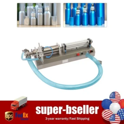 New Pneumatic Horizontal Liquid Filling Machine Single Head Filler 300-2500ml