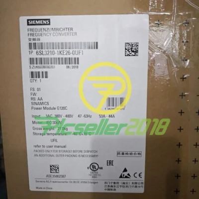 6SL3 210-1KE26-0UF1 NEW SIEMENS 6SL3210-1KE26-0UF1 G120C RATED POWER 30.0KW
