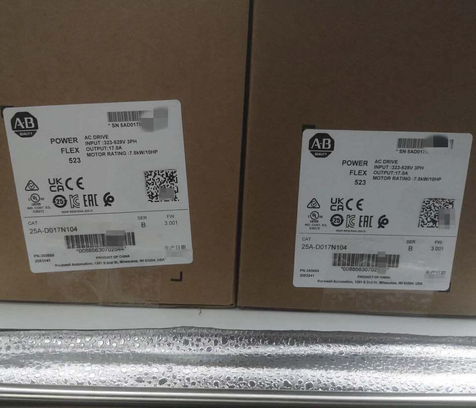 AB 25A-D017N104 /B PowerFlex 523 AC Drive 7.5kW 10Hp New Factory Sealed 1PCS 1 AB 25A-D017N104 /B PowerFlex 523 AC Drive 7.5kW 10Hp New Factory Sealed 1PCS