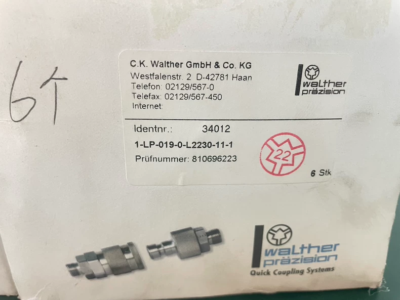 1-LP-019-0-L2230-11-1 Walther Precision Connector - Secure Link