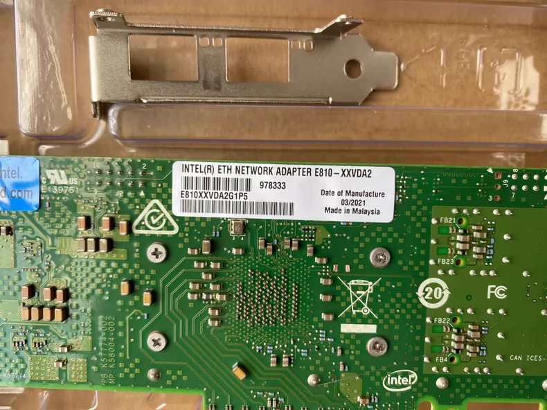 High-Speed Intel E810-XXVDA2 Dual-Port Fiber Card