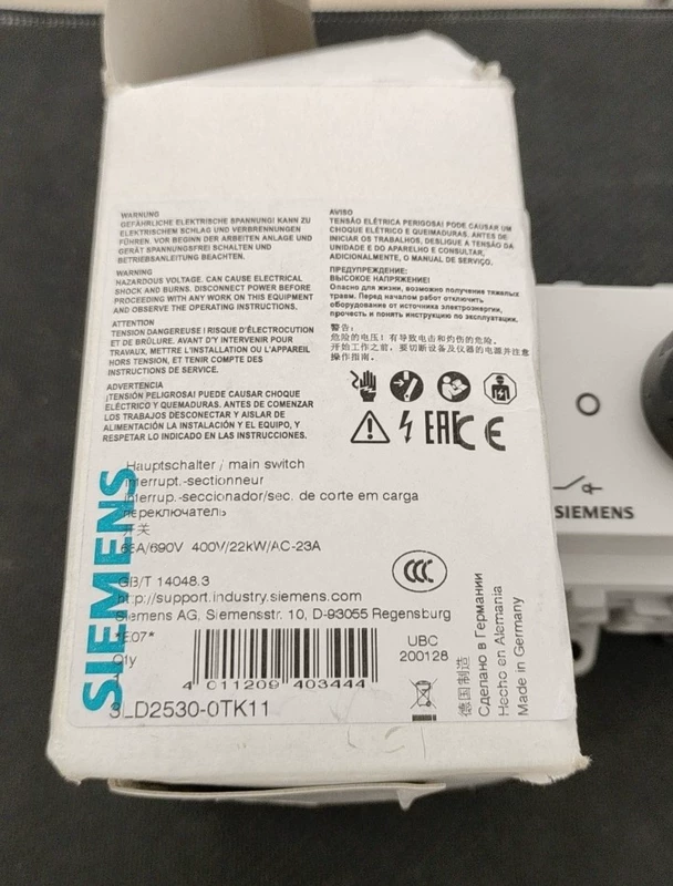 3LD2530-0TK11 SIEMENS High-Quality Isolating Switch