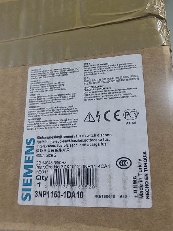 3NP1153-1DA10 Circuit Breaker by SIEMENS for Overload Protection